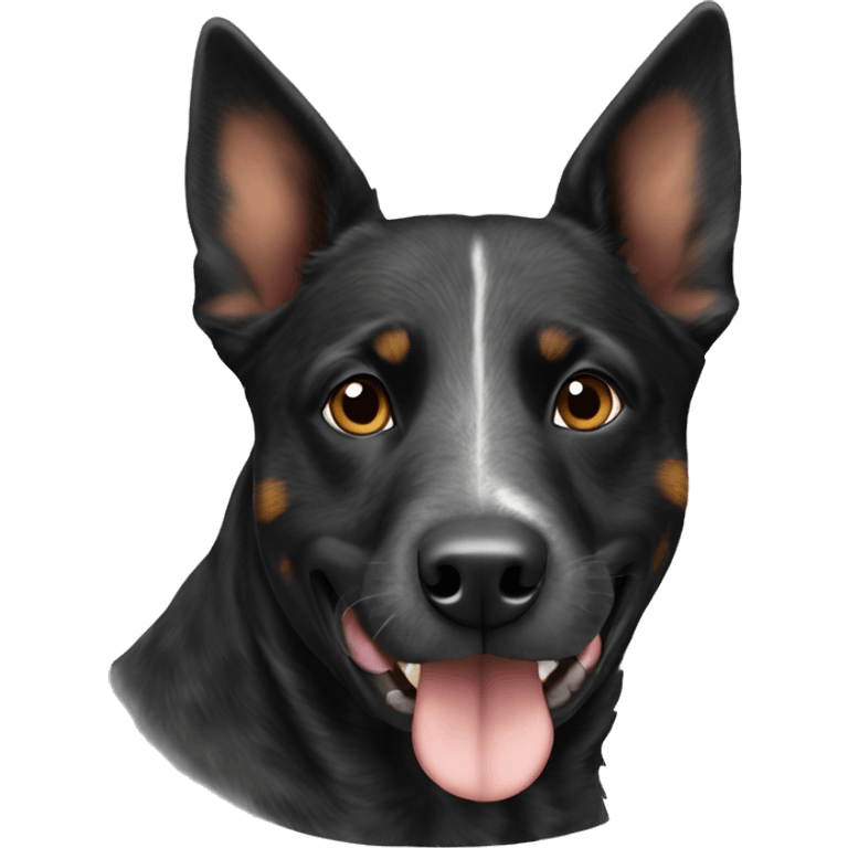 Black cattle dog emoji