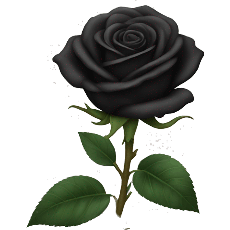 A rose black emoji