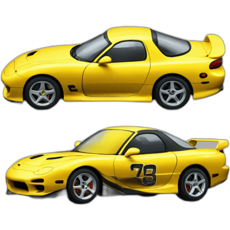 yellow rx-7 fd3s car emoji