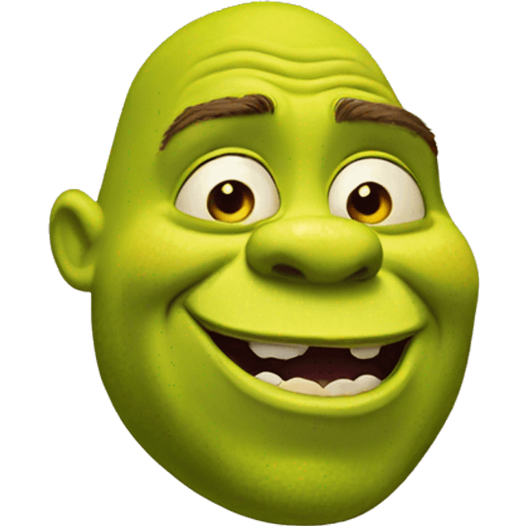 Shrek mewing emoji