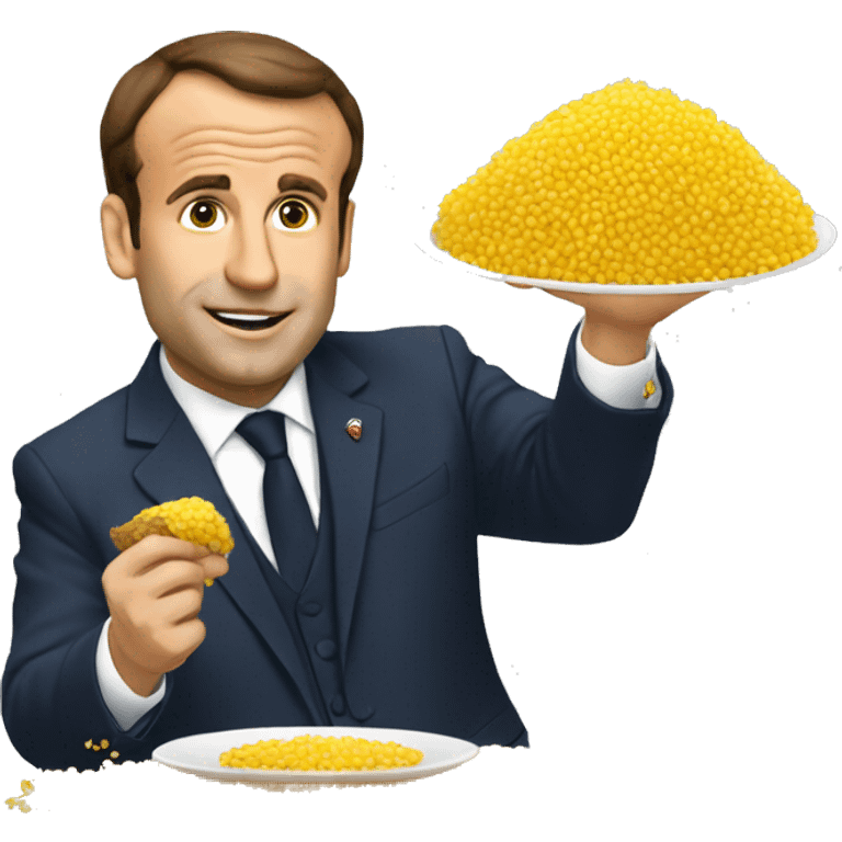 Macron qui mange du couscous emoji