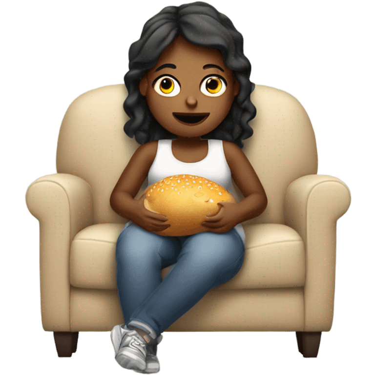 Couch potato girl emoji