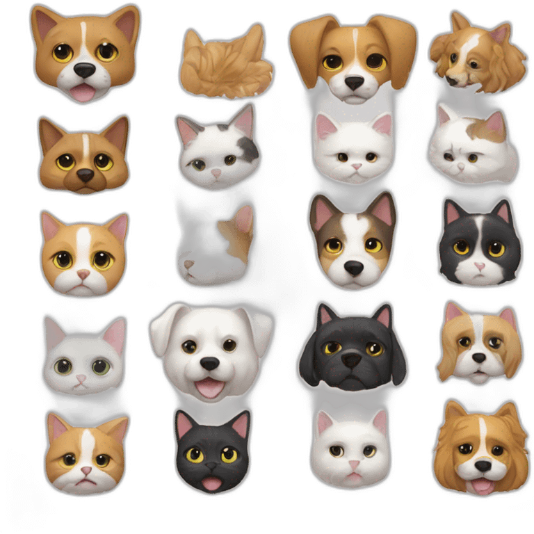 Chat et chien et chat et chien et chat et chien emoji