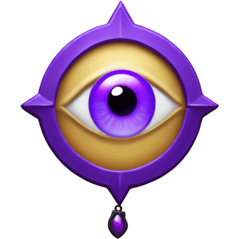 spell book that's purple with evil eye in the middle emoji