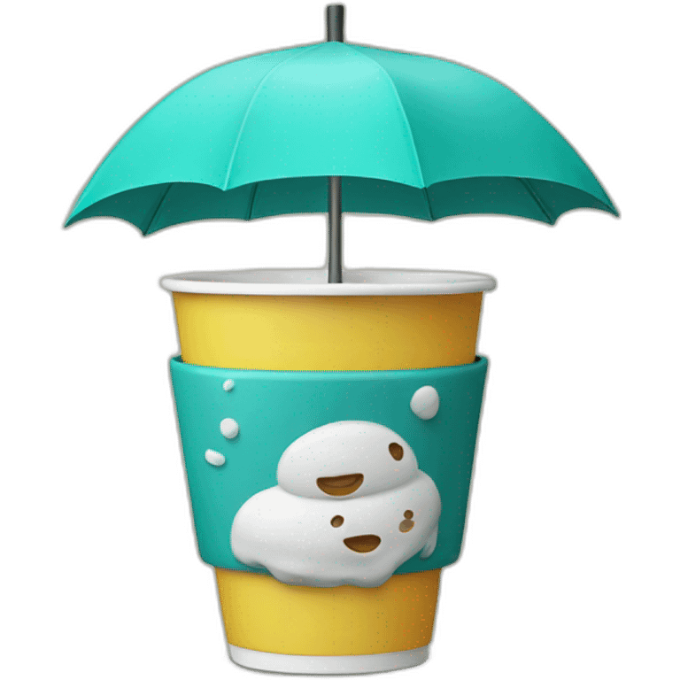 Cup with an umbrella  emoji