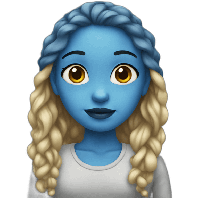 girl with blue skin emoji