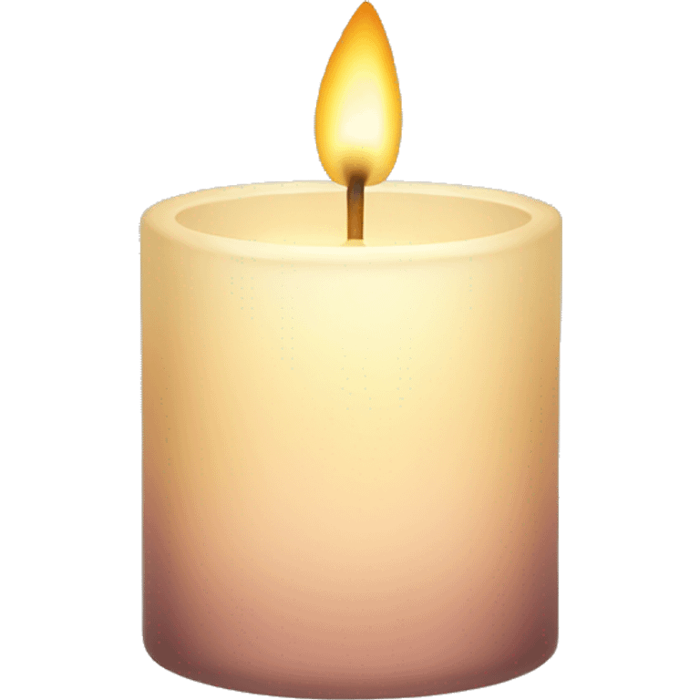 Candle in a powder-colored glass emoji