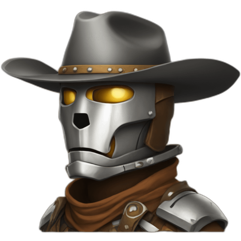 warforged wearing cowboy hat emoji