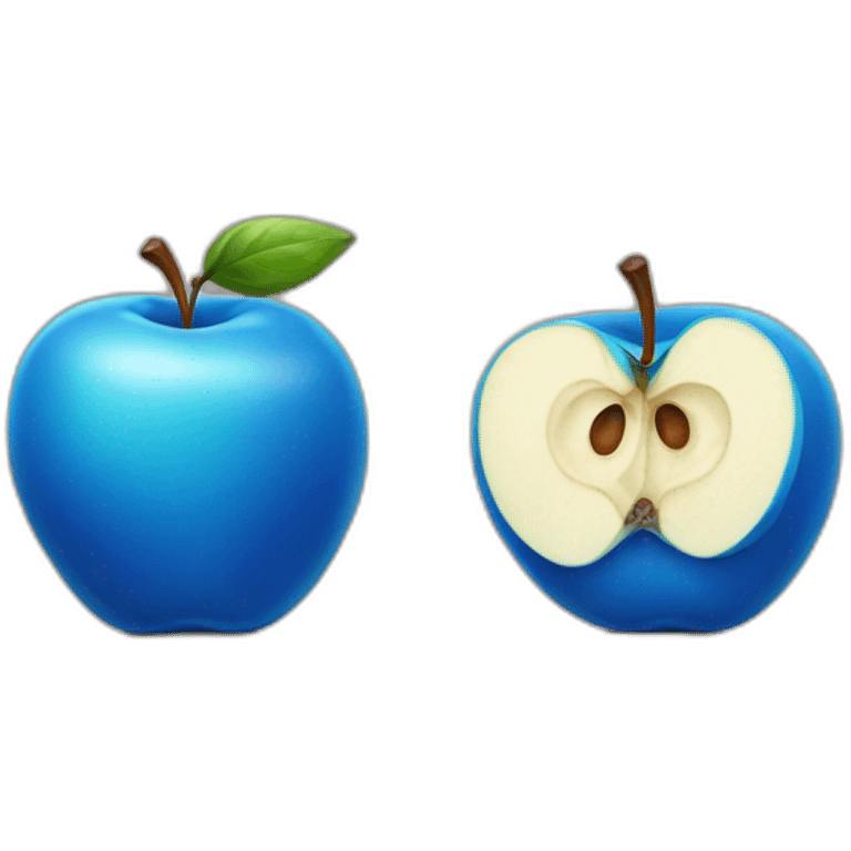 blue apple emoji