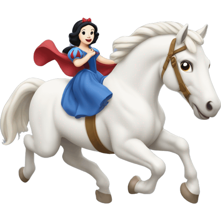 snow white running horse emoji