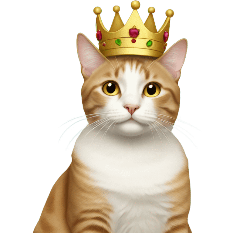 Cat wearing a crown emoji