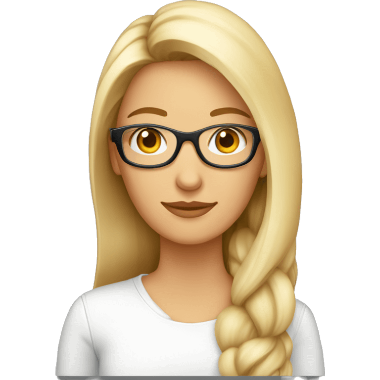 mujer caucasica , pelo naranja largo , con lentes , y una lupa emoji