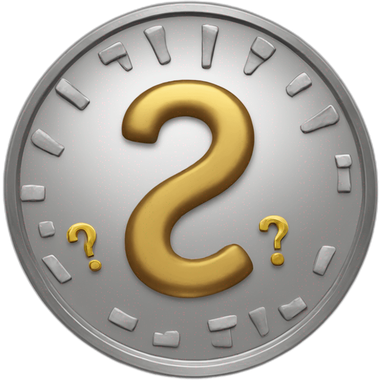 coin with question mark emoji