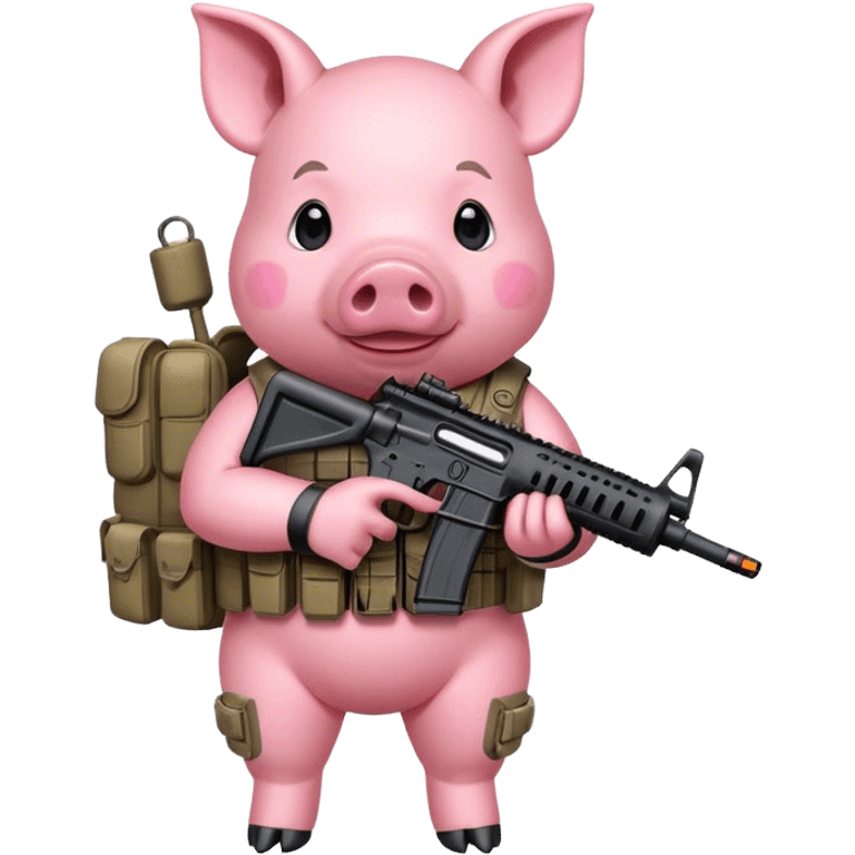 Tactical pig emoji