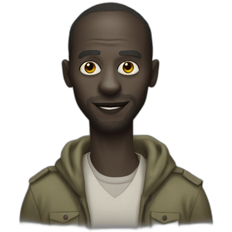 Omar Sy in zombie costume emoji