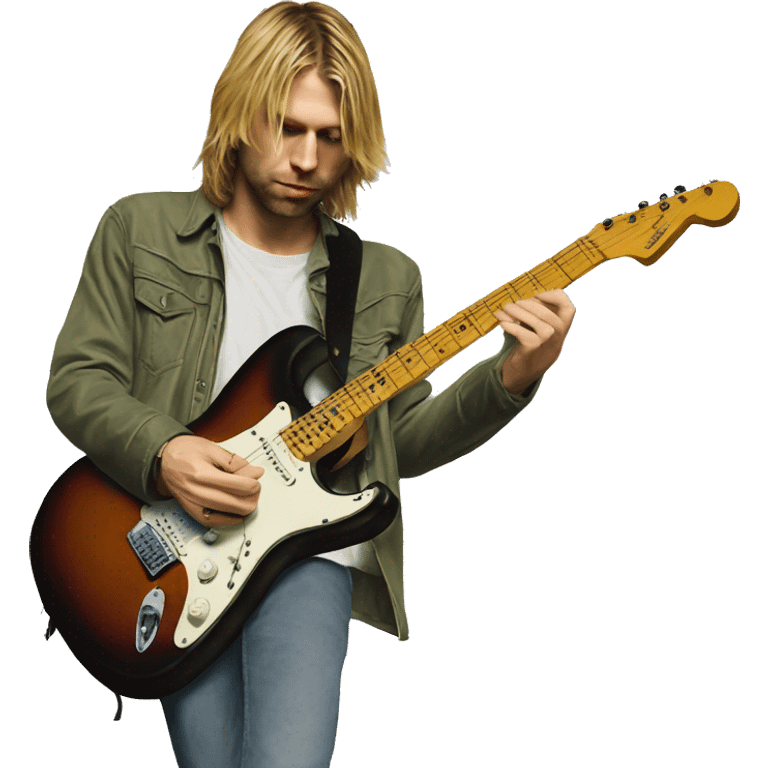 kurt cobain playing a fender stratocaster emoji