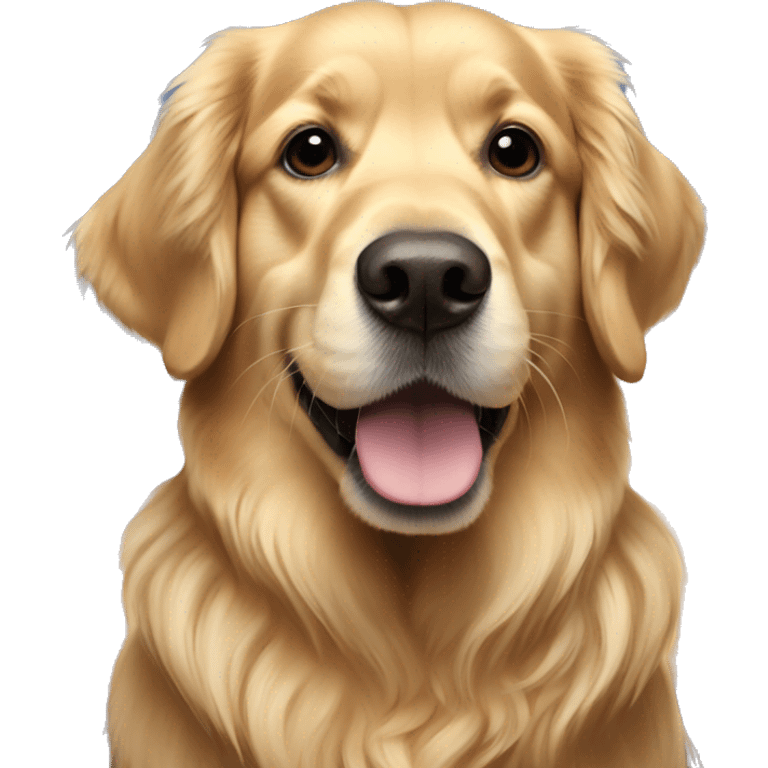 golden retriever in sky emoji