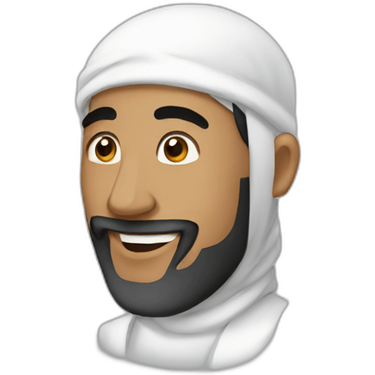 a muslim men doing hey emoji