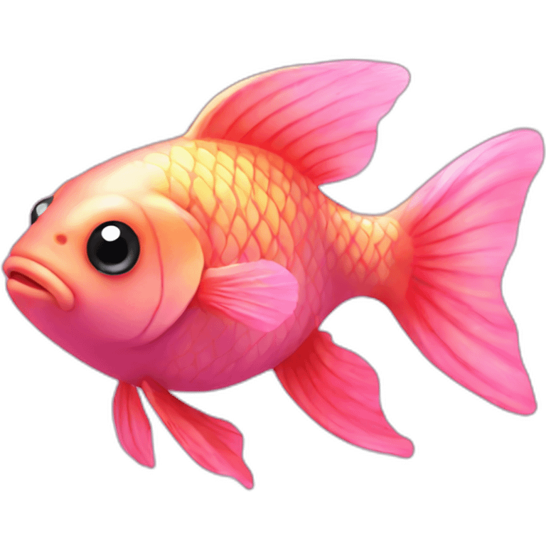 pink goldfish emoji