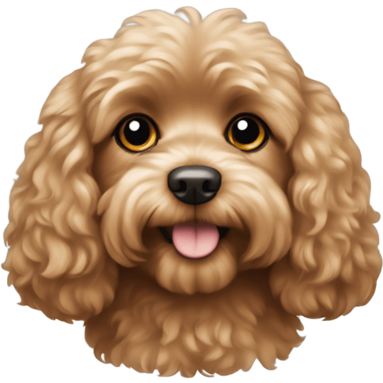 A light brown fluffy cavoodle dog emoji