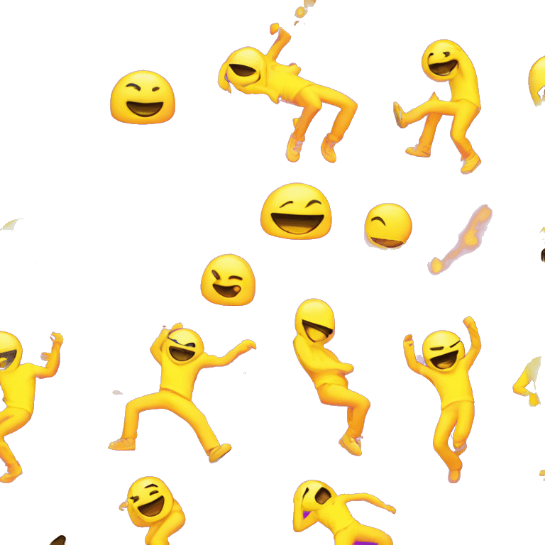 Rave party dancing neon smoking emoji