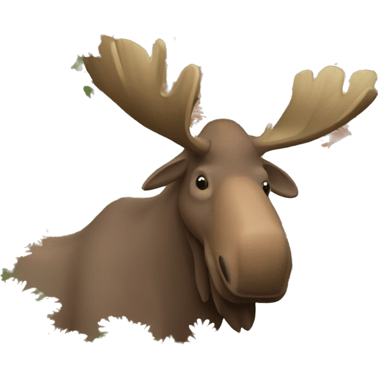 moose lurking in a bush emoji