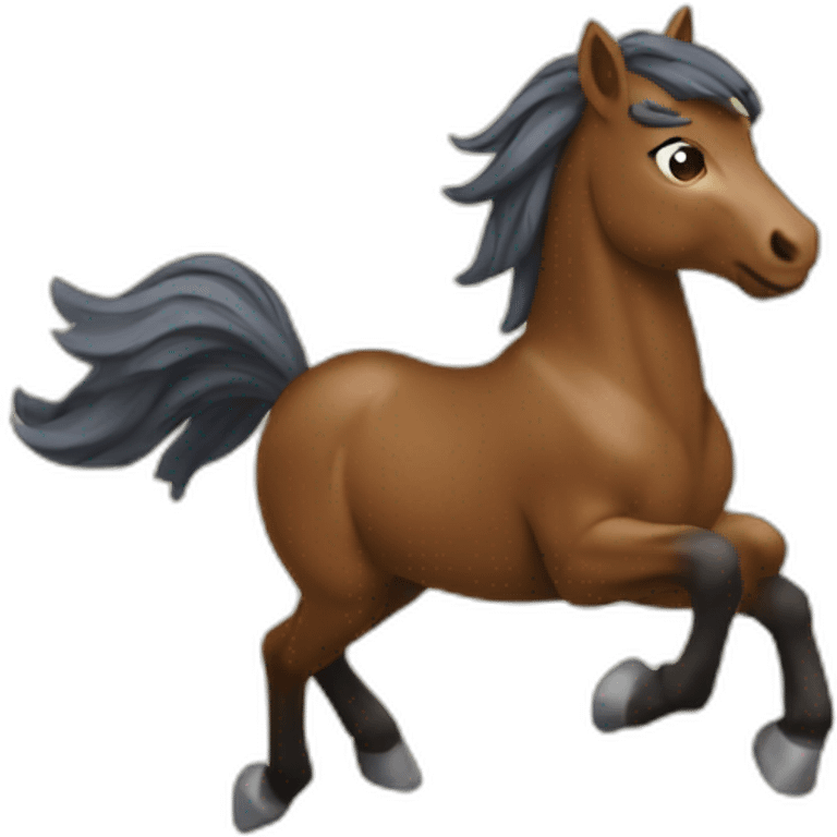 Un cheval sur un poney emoji