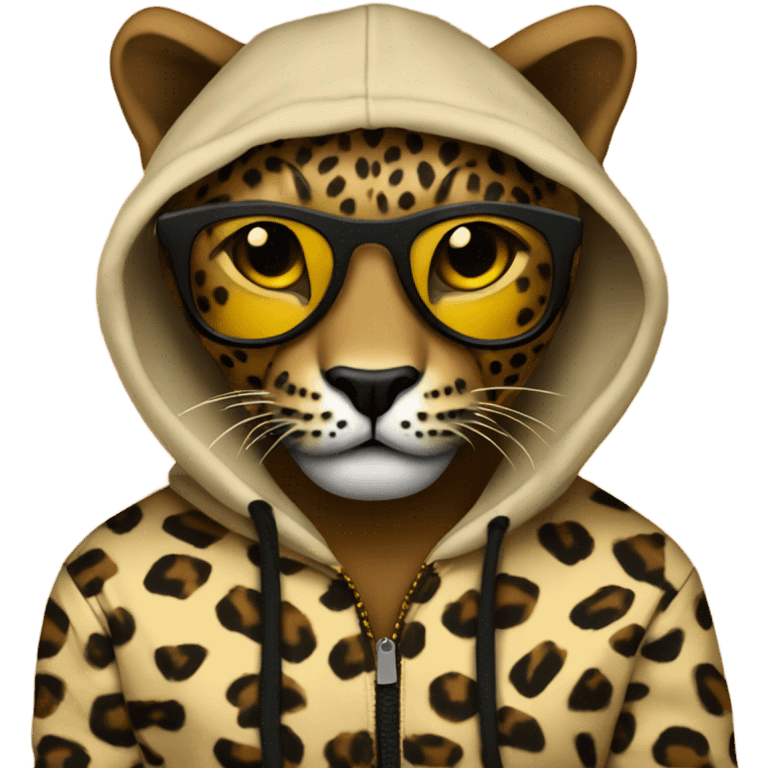 leopard print hoodie emoji