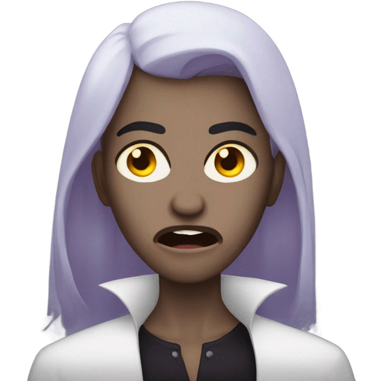 nonbinary vampire crying emoji