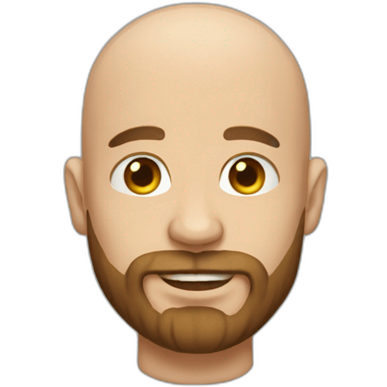 Bald muscular dude with long beard emoji