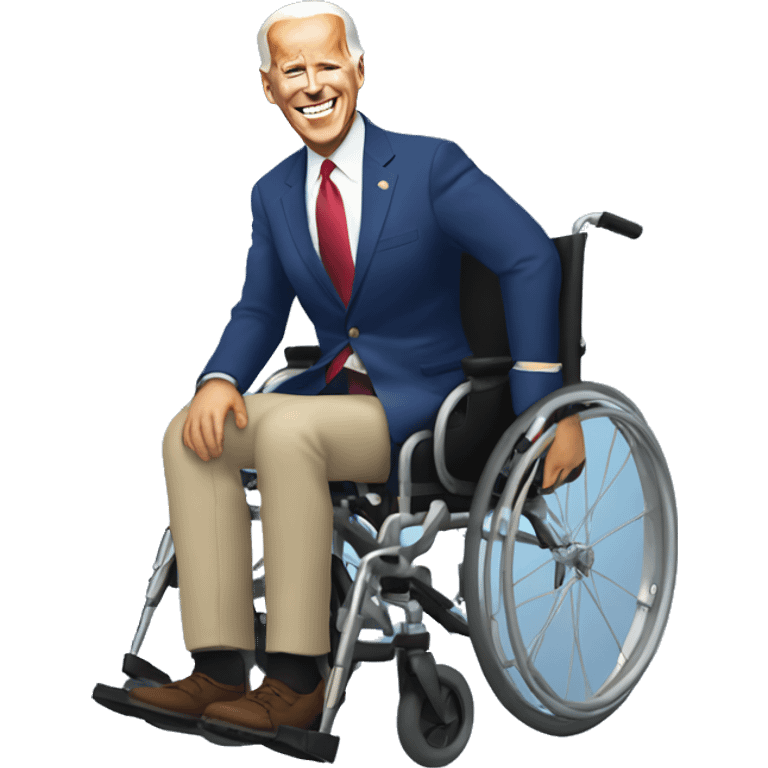 Joe Biden in a wheelchair emoji