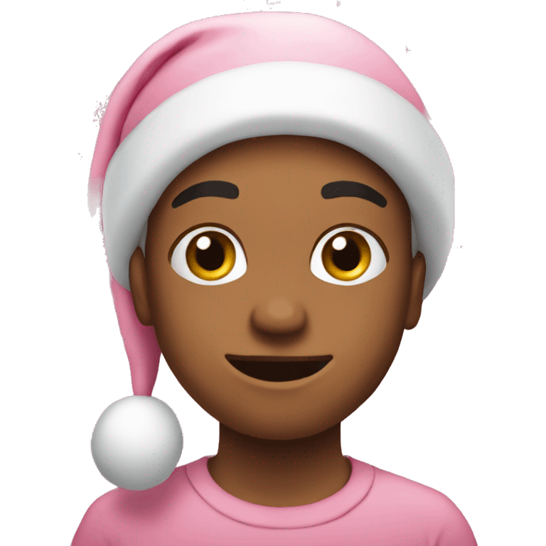 Christmas pink emoji