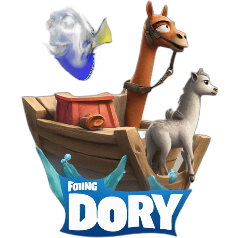 finding dory with fortnite llama emoji