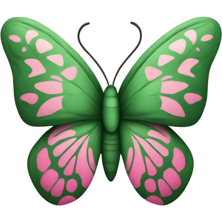 Green and pink butterfly  emoji