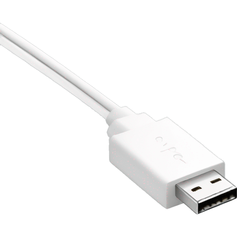 white usb cable emoji