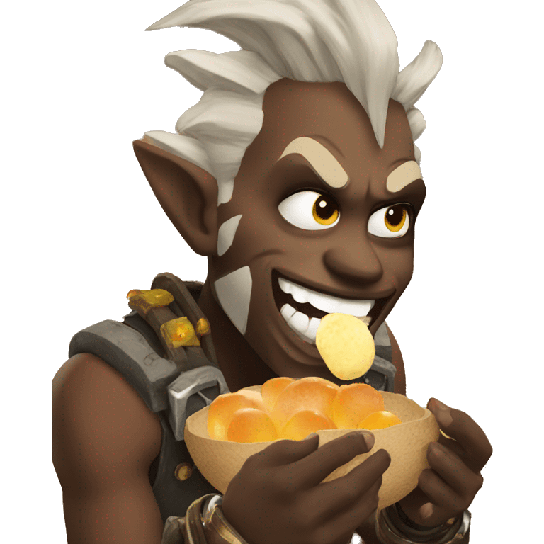 Junkrat eating eggs emoji