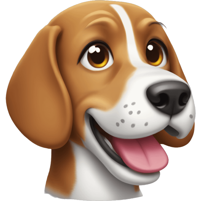 beagle dog winking emoji