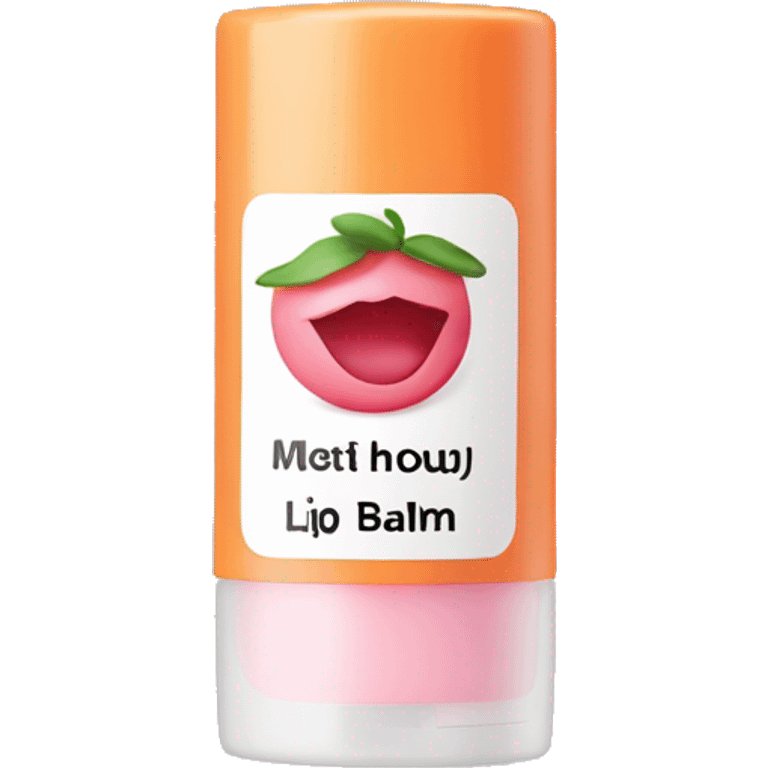 lip balm with label emoji