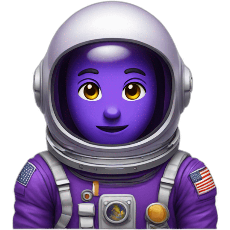 Purple-astronaut emoji