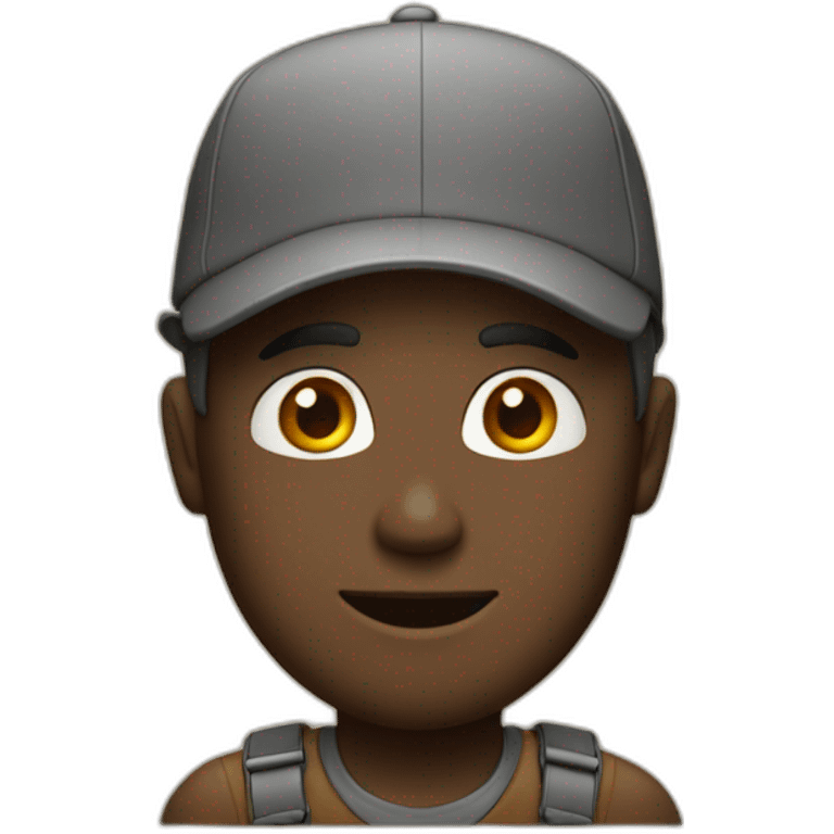 Homme avec couoe casquette emoji