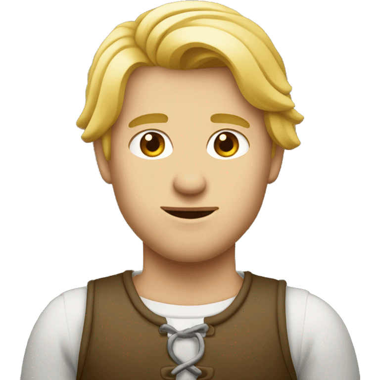 Homme blond portant une Croix Chrétienne  emoji