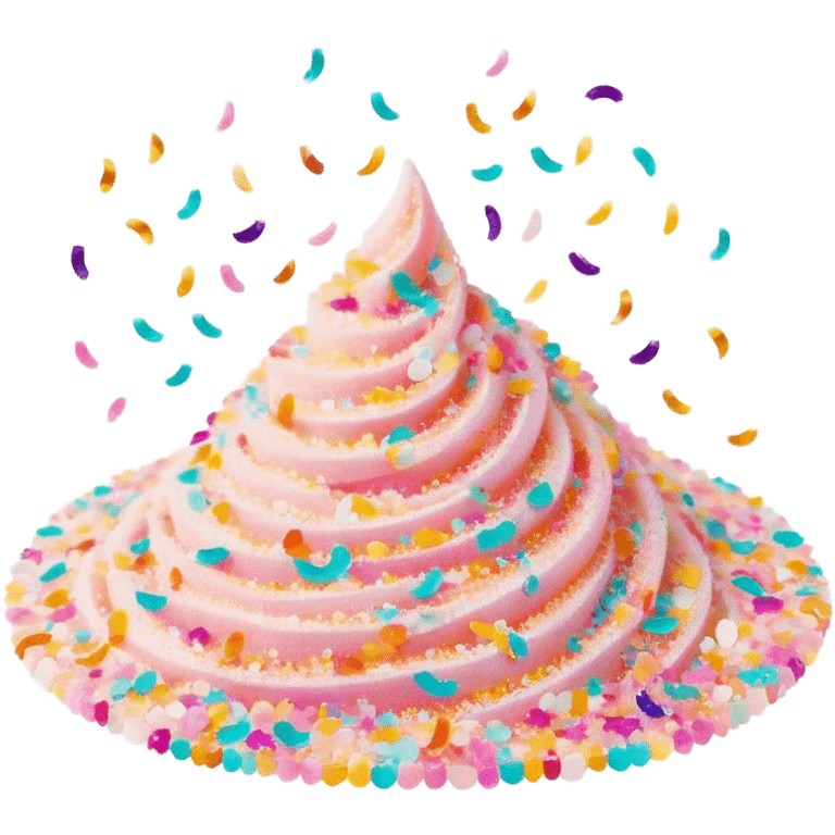 Cinematic Realistic Sparkles & Sprinkles, a delicate swirl of tiny, multicolored sugar confetti and edible glitter, scattered across a smooth reflective surface, each speck glinting under soft ambient light, glowing vibrantly with a dreamy and magical charm. emoji