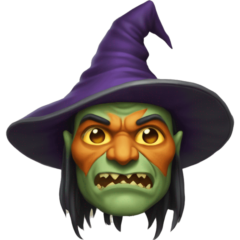 half-orc male wizard necromancer pumpkin emoji