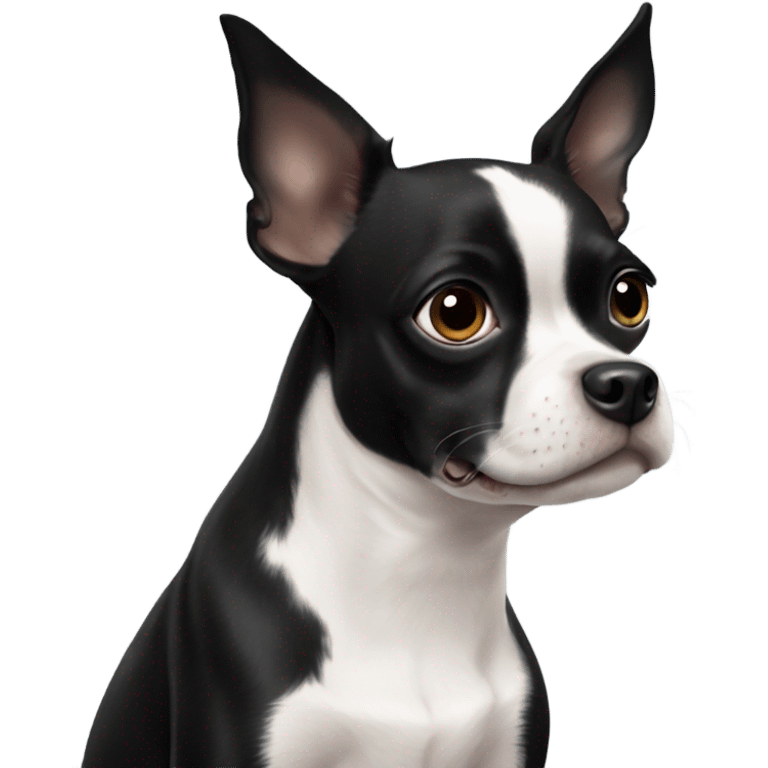 Black chihuahua mix Boston terrier emoji