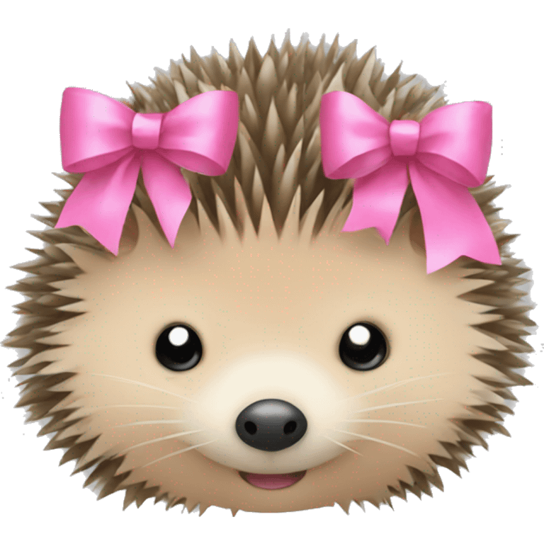 hedgehog with a pink bow emoji