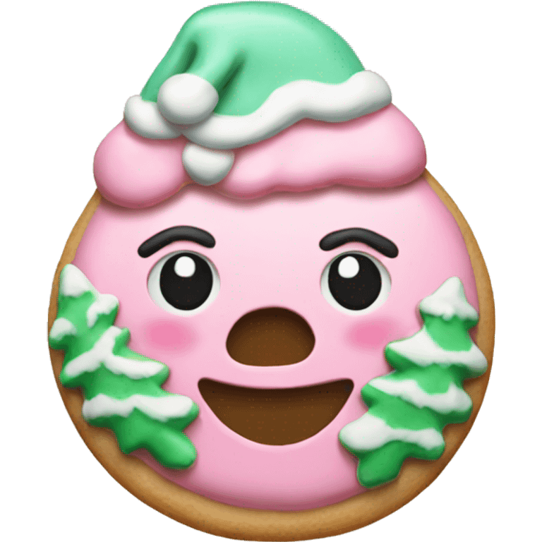 Pastel Christmas cookie emoji