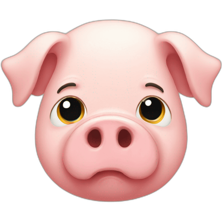 Sad pig emoji