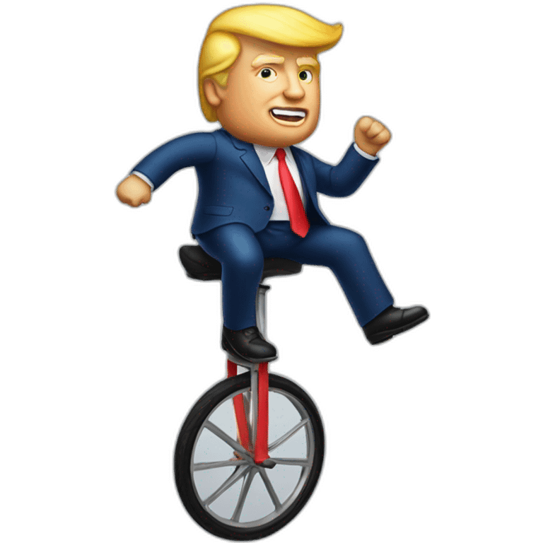 trump riding unicycle emoji