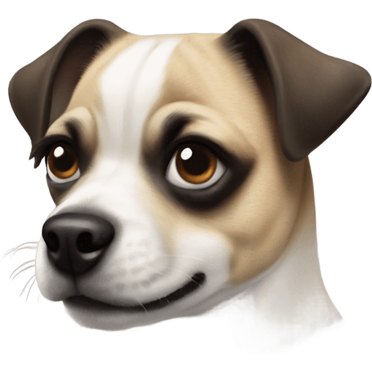 Jack Russel x pug dog. emoji