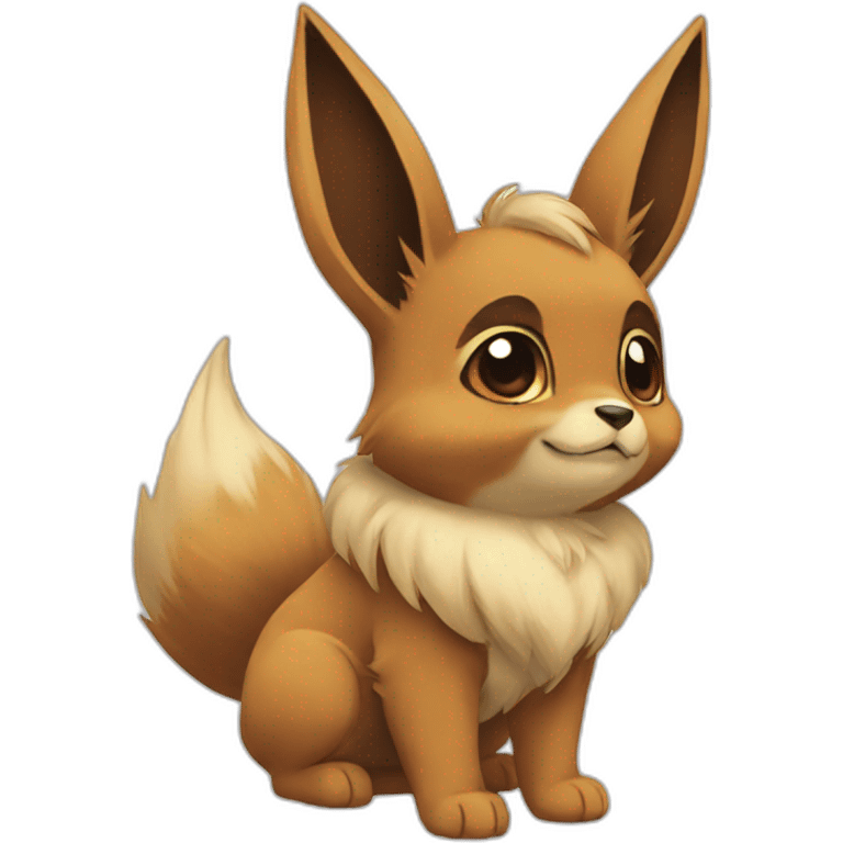 Eevee paws on face emoji